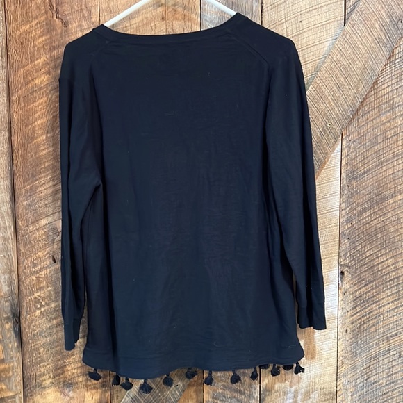 NWT J Crew V neck sweater with tassels - Picture 4 of 4